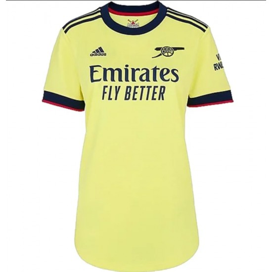 Camisola Arsenal Mulher Equipamento Segundo 2021-2022 Manga Curta